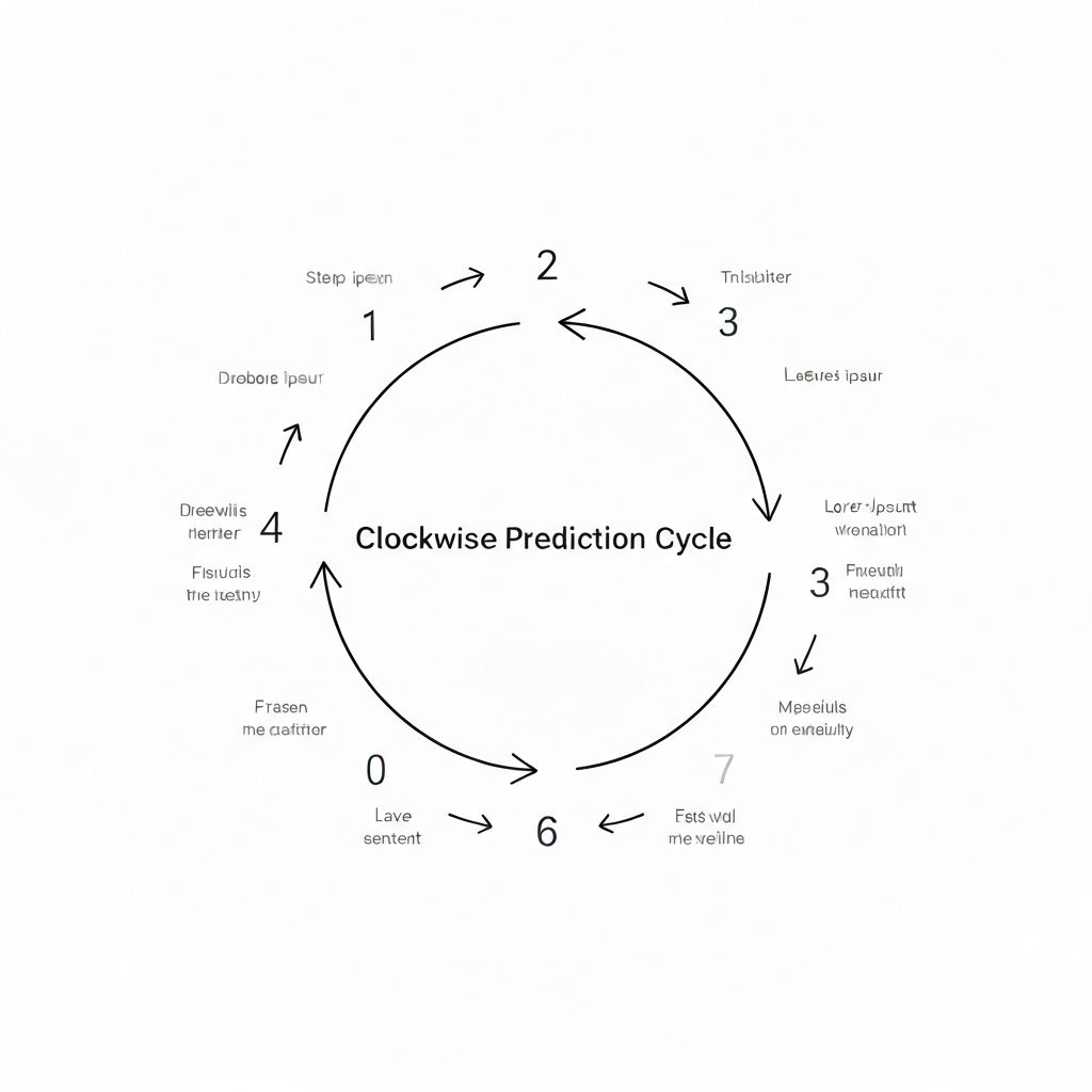 Diagram of the clockwise prediction cycle with start, tally, and dealer adjustment steps